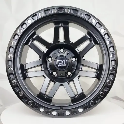 [178657] RIN 17X9 5-127 R1 SPORT RGW8853 MATT BLACK+CHROME RIVETS* ET0 CB71.5