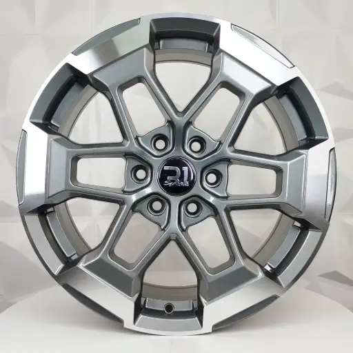 [171578] RIN 17X7 6-114.3 R1 SPORT DX406 GUNMETAL MACHINE FACE ET35 CB66.1