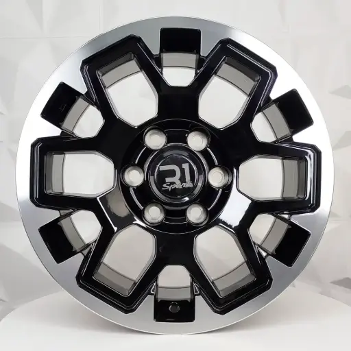 [178665] RIN 17X8 6-139.7 R1 SPORT H3431F BLACK MACHINE FACE ET15 CB106.1
