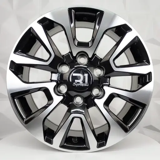 [178666] RIN 17X7.5 6-139.7 R1 SPORT H887F MACHINE BLACK ET25 CB106.1