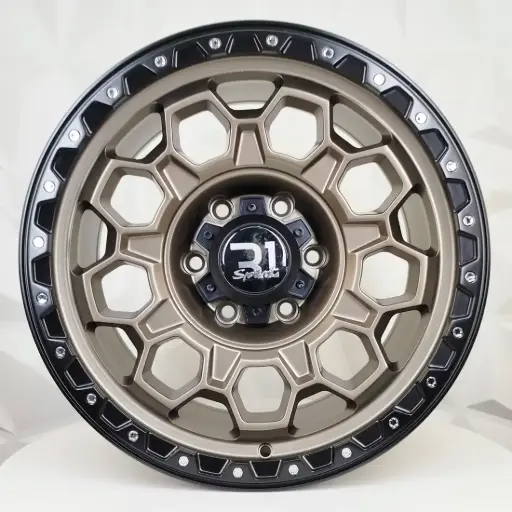 [178673] RIN 17X9 6-139.7 R1 SPORT RGW70579 MATTE BRONZE+BLACK LIP+CHROME RIVETS* ET0 CB110
