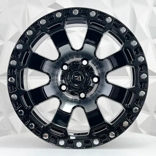 [154932] RIN 15X8 5-114.3 R1 SPORT QC829 BLACK MACHINED FACE+RIVETS* ET-15 CB84