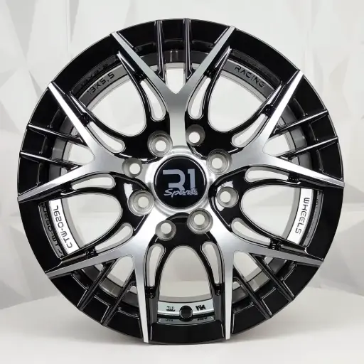 [138549] RIN 13X5.5 4-100/114.3 R1 SPORT RGW02 MACHINE BLACK+UNDERCUT ET35 CB73.1 