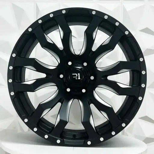 [189256] RIN 18X9 6-139.7 R1 SPORT FBX490 MATT BLACK+ MILLING SPOKE+RIVETS ET0 CB110.1