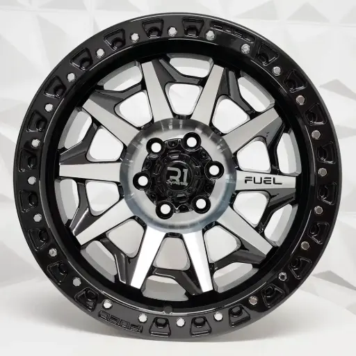 154939 RIN 15X8 6-139.7 R1 SPORT QC1261 BLACK MACHINE FACE ET0 CB110.1 6-139.7