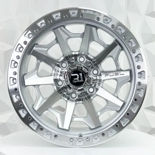 154940 RIN 15X8 6-139.7 R1 SPORT QC1261 SILVER MACHINE FACE MACHINE LIP ET0 CB110.1 6-139.7