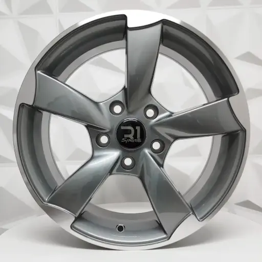 [161908] RIN 16X7 5-112 R1 SPORT L357 GUNMETAL MACHINE LIP* ET42 CB66.6