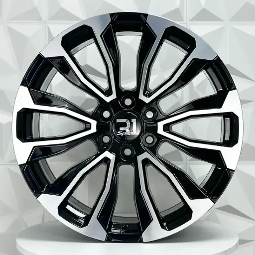 [229241] RIN 22X9 6-139.7 R1 SPORT G22 MACHINE BLACK ET28 CB78.1