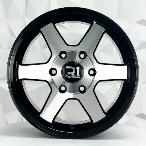[164575] RIN 16X8 6-114.3 R1 SPORT QC5300 BLACK MACHINE FACE ET0 CB73.1