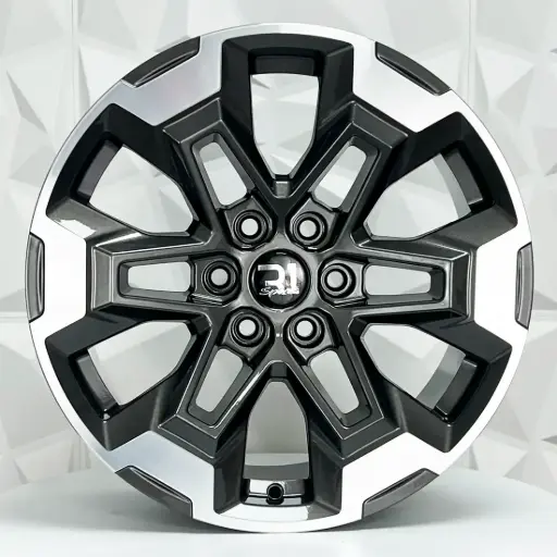 [177515] RIN 17X7.5 6-114.3 R1 SPORT LP170 GUNMETAL MACHINE FACE ET25 CB66.1