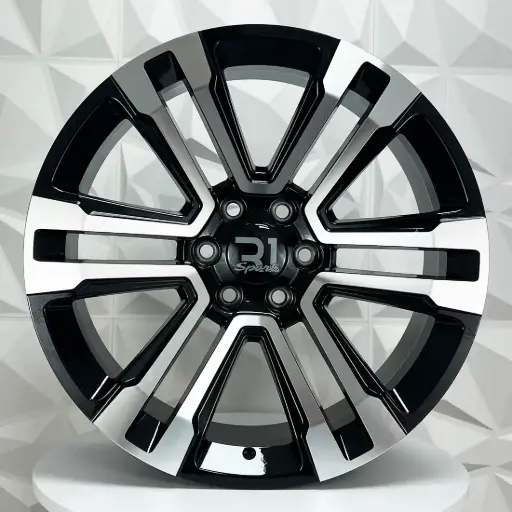 [220519] RIN 22X9 6-139.7 R1 SPORT FB668 BLACK MACHINE FACE ET24 CB78.1