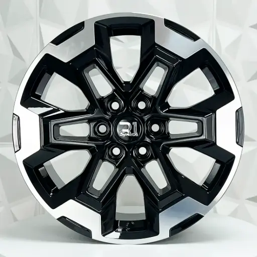 [202114] RIN 20X8.5 6-114.3 R1 SPORT L2279 BLACK MACHINE FACE ET30 CB66.1