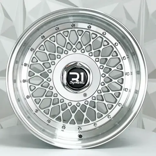 [151531] RIN 15X8 4-100/114.3 R1 SPORT DX163 SILVER MACHINE LIP CHROME RIVETS ET20 CB73.1