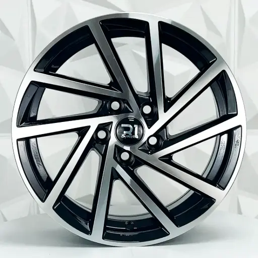[151538] RIN 15X6.5 5-100 R1 SPORT DX345 BLACK MACHINE FACE ET30 CB73.1