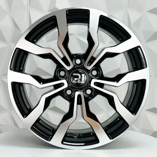 [160598] RIN 16X7 5-112 R1 SPORT 6985 BLACK MACHINE FACE ET40 CB66.6