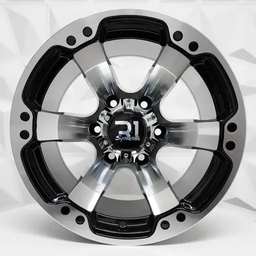 [156737] RIN 15X10 6-139.7 R1 SPORT X067 BLACK MACHINE FACE+BLACK RIVET ET-44 CB110.1