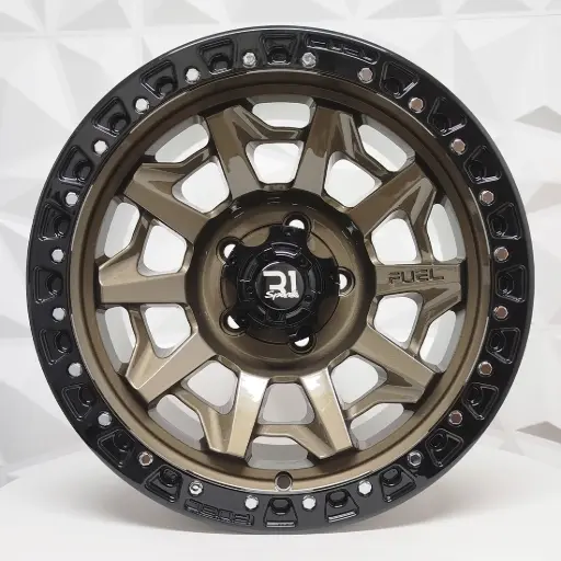 [154883] RIN 15X8 6-139.7 R1 SPORT QC1261 FL BRONZE+BLACK LIP ET0 CB110.1