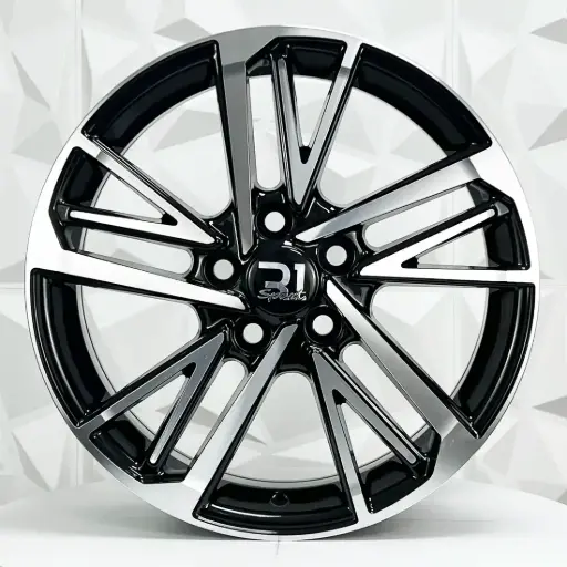 [175572] RIN 17X7 5-114.3 R1 SPORT FBX255 BLACK MACHINE FACE ET45 CB60.1