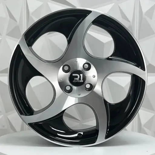 [172207] RIN 17X8 4-100 R1 SPORT L1525 BLACK MACHINE FACE ET35 CB73.1
