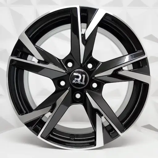 [160602] RIN 16X6.5 5-114.3 R1 SPORT 6407 BLACK MACHINE FACE ET35 CB73.1