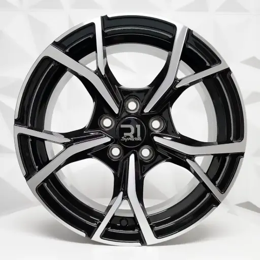 [158602] RIN 15X6.5 5-100 R1 SPORT VH2002 BLACK MACHINE FACE ET35 CB57.1