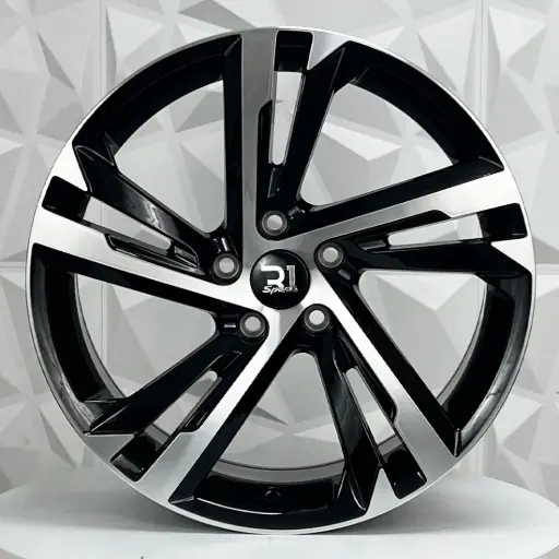 [FF188595] RIN 18X8 5-112 R1 SPORT VH2137 BLACK MACHINE FACE ET40 CB57.1