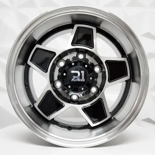 [151216] RIN 15X8 6-139.7 R1 SPORT 55198 BLACK MF MACHINE LIP ET15 CB106.1