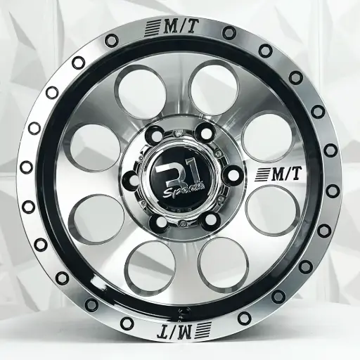 [166583] RIN 16X8.5 6-139.7 R1 SPORT 5096 BLACK MACHINE FACE MACHINE LIP ET-44 CB108
