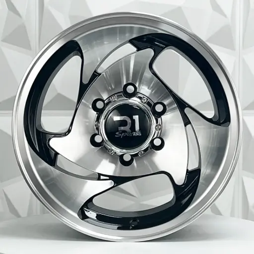 [156762] RIN 15X8 5-114.3 R1 SPORT 1070 BLACK MACHINE FACE MACHINE LIP ET-15 CB83 