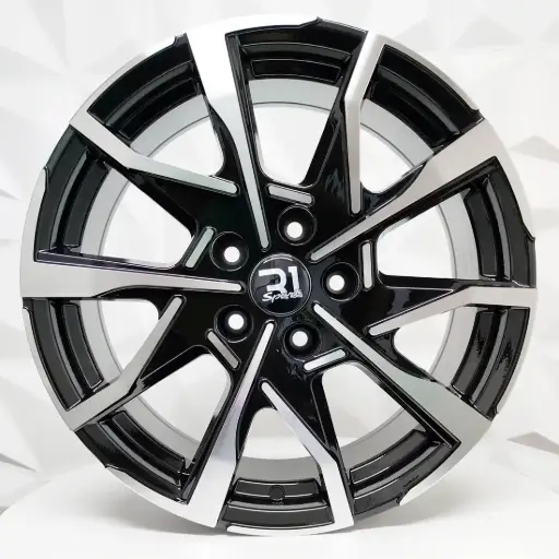 [176660] RIN 17X7 5-114.3 R1 SPORT 1066 BLACK MACHINE FACE ET35 CB60.1