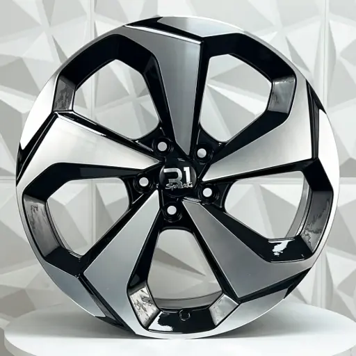 [196526] RIN 19X8.5 5-114.3 R1 SPORT X075 BLACK MACHINE FACE ET50 CB64.1