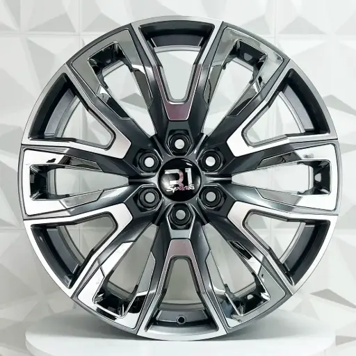[FF208565] RIN 20X9 6-139.7 R1 SPORT TYH081 GUNMETAL MF INSERT CHROME ET28 CB78.1