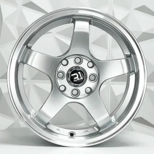 [150645F] RIN 15X7 4-100/114.3 R1 SPORT 5958F SILVER MACHINE LIP ET30 CB73.1