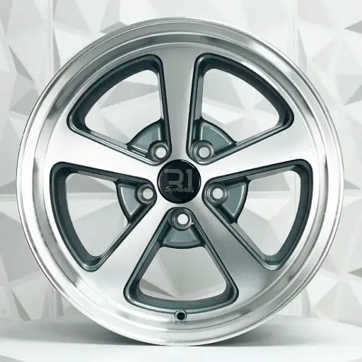 [172149F] RIN 17X9 5-114.3 R1 SPORT L1890 GUNMETAL MACHINE FACE MACHINE LIP ET24 CB73.1