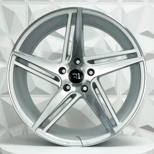 [193002F] RIN 19X8.5 5-114.3 R1 SPORT BX05 SILVER MACHINE FACE ET35 CB73.1