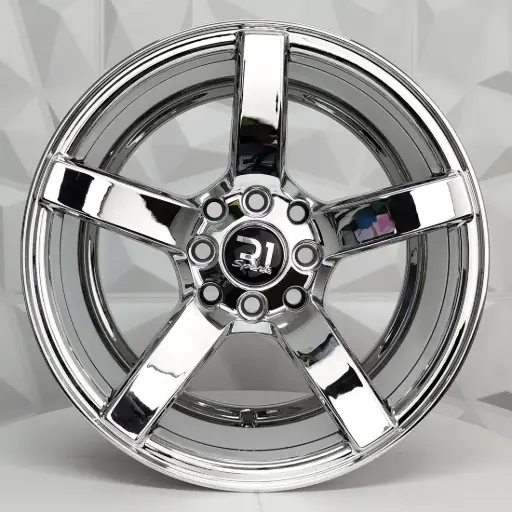 [150673F] RIN 15X7 4-100/114.3 R1 SPORT 5570F VACUUM CHROME ET33 CB73.1