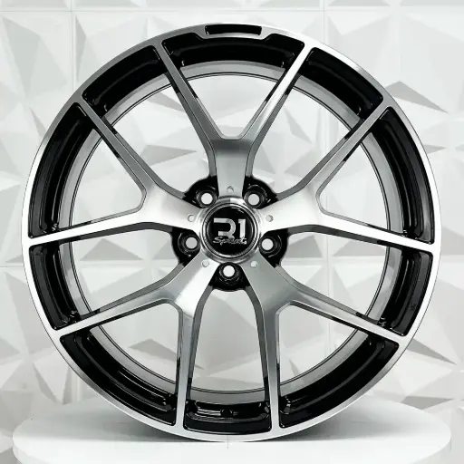 [208533F] RIN 20X8.5 5-112 R1 SPORT MH017 BLACK MACHINE FACE ET40 CB66.6