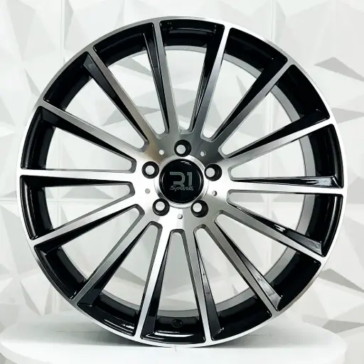 [208550F] RIN 20X8.5 5-112 R1 SPORT M073 BLACK MACHINE FACE ET35 CB66.6