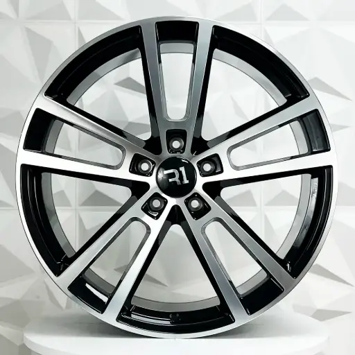 [FF228525F] RIN 22X10 5-130 R1 SPORT H3081F BLACK MACHINE FACE ET48 CB71.6