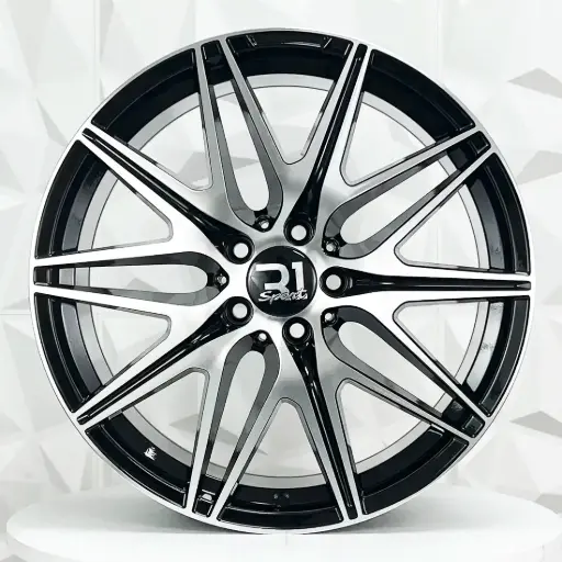 [FF208558F] RIN 20X8.5 5-112 R1 SPORT H3121F BLACK MACHINE FACE ET36 CB66.5