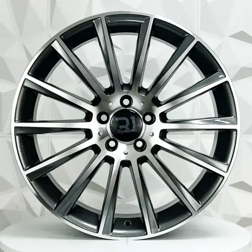 [201506F] RIN 20X8.5 5-112 R1 SPORT 866 GUNMETAL MACHINE FACE ET40 CB66.6